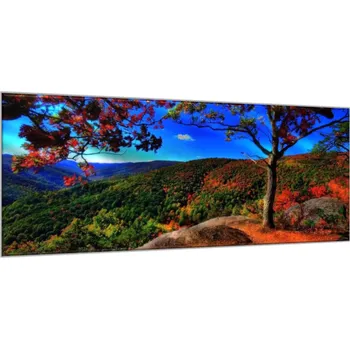 Obraz Glasdekor Obraz skleněný panorama podzimní hory Rozměry-obdélník V/Š: 30 x 60 cm