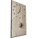 Glasdekor Nástěnné hodiny 30x60cm abstrakt ZEN zahrada Materiál: kalené sklo
