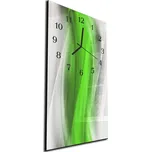 Glasdekor Nástěnné hodiny 30x60cm ostře zelená vlna Materiál: plexi