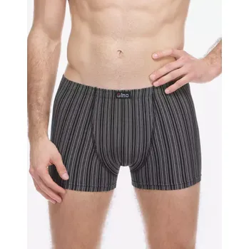 Pánské oblečení GINA pánské boxerky s kratší nohavičkou, kratší nohavička, šité 73138P černá tm. šedá 58/60