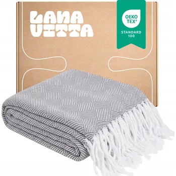 Prostěradlo Deka Lanavitta bavlna 140 cm x 200 cm šedá