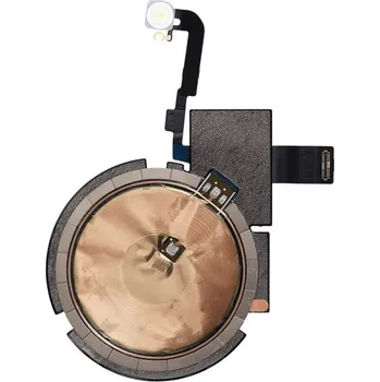 Náhradní cívka k bezdrátovému nabíjení s NFC čipem, bleskem a mikrofonem pro iPhone 15 Pro - bílý titan