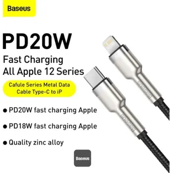Datový kabel Kabel Baseus Cafule USB-C/Lightning 1m 20W černý