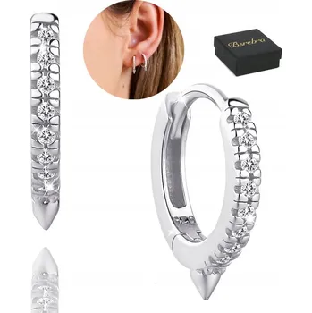 Náušnice Stříbrné Náušnice 925 stříbrné kroužky STŘÍBRO kroužky se zirkony dámské