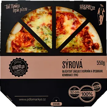 Příloha Pizza Markýz sýrová 550g