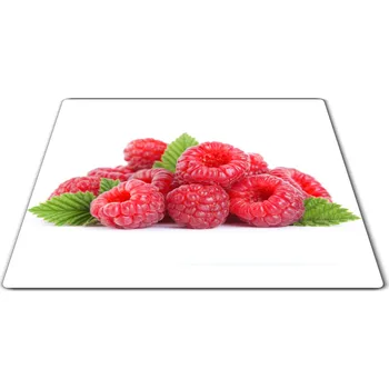 Kuchyňské prkénko Glasdekor Skleněné prkénko maliny na bílém podkladu Prkénko: 30x20cm