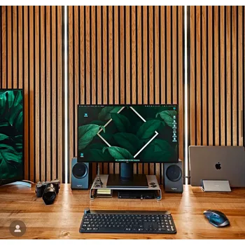 akustický panel Designový panel Dub Olej MDF black Rozměr panelu: 200cm x 60cm