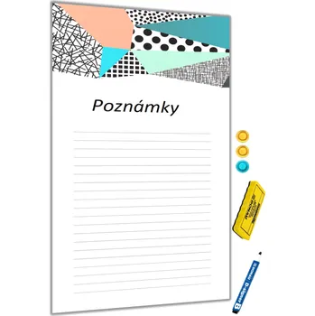 Glasdekor Metalová magnetická tabule - dekorační poznámky Rozměr V/Š: 40 x 60 cm