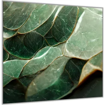 Obklad Glasdekor Sklo do kuchyně 3D smaragd zelený Rozměry skla do kuchyně: 34 x 34 cm