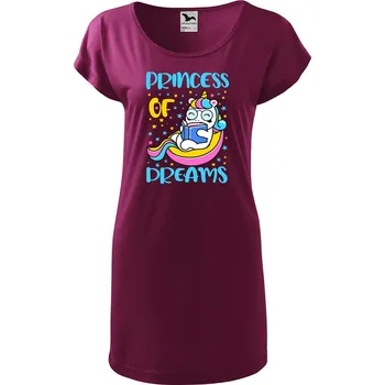 Dámské tričko DOBRÝ TRIKO Dámské tričko/šaty Princess of dreams Velikost: 2XL, Barva: Fuksiová