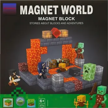 ostatní stavebnice Toybit Minecraft Danger svíticí magnetická stavebnice 101 ks