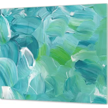 Příslušenství pro sporák Glasdekor Ochranná deska tyrkysová malba Rozměr V/Š: 2x 52x30 cm, Lepení na zeď: Bez lepení na zeď