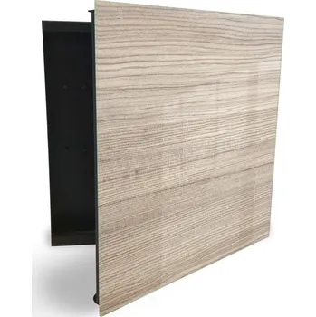 Skříňka na klíč Glasdekor skříňka na klíče - světlé jasanové dřevo Otevírání: Levé, Barva skříňky: Černá