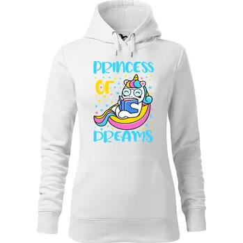 Dámská mikina DOBRÝ TRIKO Dámská mikina s potiskem Princess of dreams Velikost dámské mikiny: 2XL, Barva: Bílá