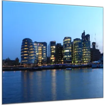 Obraz Glasdekor Skleněný obraz čtvercový večerní Londýn Rozměry-čtverec: 34 x 34 cm
