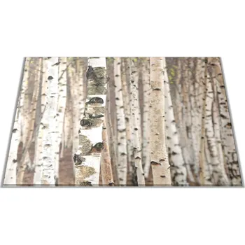 Kuchyňské prkénko Glasdekor Skleněné prkénko břízy na jaře Prkénko: 30x20cm