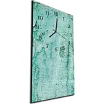 Glasdekor Nástěnné hodiny 30x60cm kůra stromu tyrkys Materiál: kalené sklo