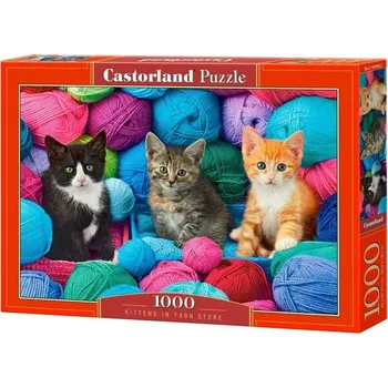 Puzzle CASTORLAND Puzzle Koťata v obchodě s přízí 1000 dílků