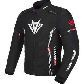 Moto bunda Bunda na motorku RSA Rider černo-bílo-červená 10XL