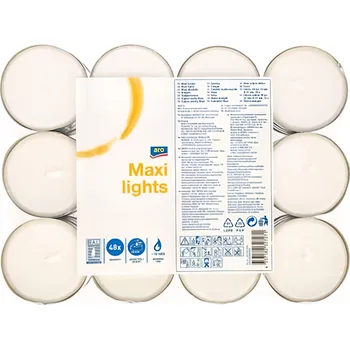 Svíčka ARO Svíčky čajové Maxi 10hod. 48ks