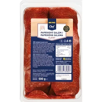 Metro Chef Salám paprikový plátky 500g