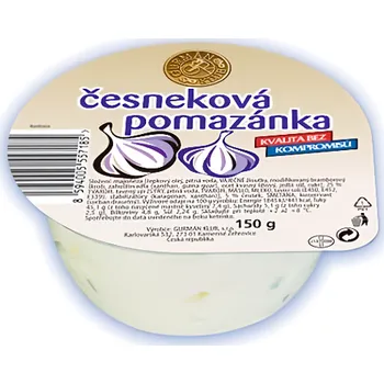 Rostlinná pomazánka Gurmán Klub Česneková pomazánka 150g