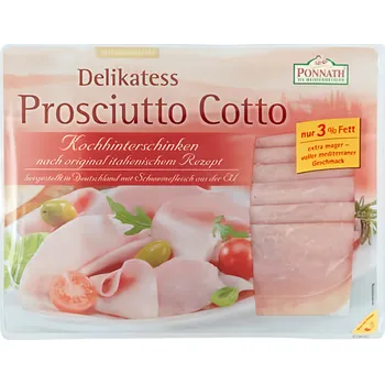 Ponnath Prosciutto Cotto nejvyšší jakosti (94% masa) 200g