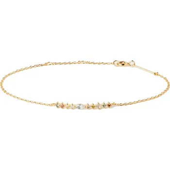 Šperk PDPAOLA Pozlacený náramek s barevnými zirkony Lotus Colors PU01-845-U + 2 měsíce na vrácení zboží