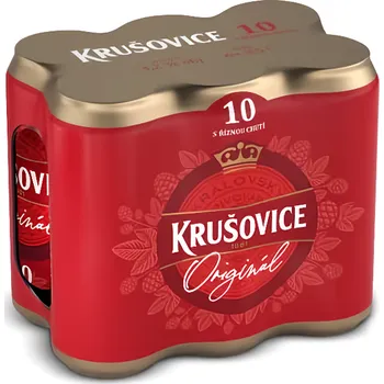 Pivo Krušovice Královský Originál 10, světlé výčepní, plech multipack 6x500 ml 6ks