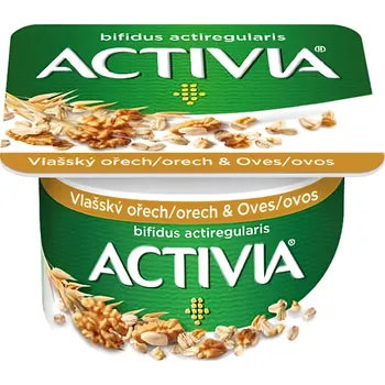 Activia Probiotický jogurt vlašský ořech a oves 120g