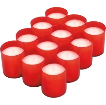 Svíčka ARO Svíčka hřbitovní bez víčka červená 12ks