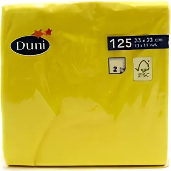 Duni Ubrousky 2-vrstvé, 33cm, žluté 125ks