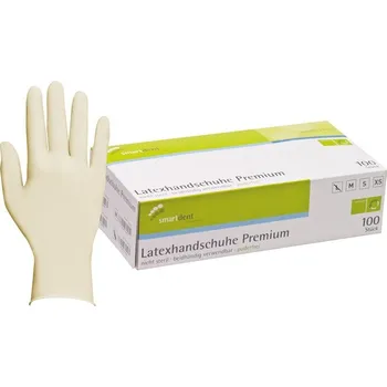 Vyšetřovací rukavice smartdent smart Latexové Rukavice Bez Pudru Premium L 100ks