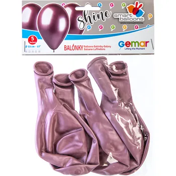 Balónek Smart Balloons Shine Balónek Růžová 33 cm 5ks