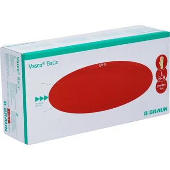 Vyšetřovací rukavice B. BRAUN Vasco® Basic Latexové Rukavice bez Pudru L 100ks
