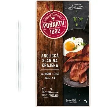 Ponnath Anglická slanina krájená 100g
