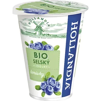 Hollandia Bio selský jogurt borůvky 180g