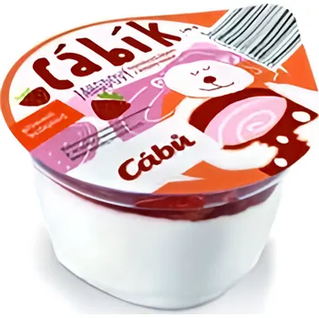 Tělový krém Cábů tvarohový krém Cábík jahoda 45g