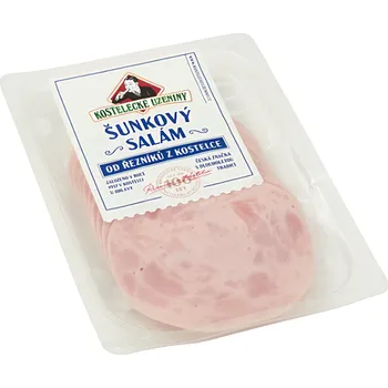 salám Kostelecké Uzeniny Šunkový salám, plátky 109g