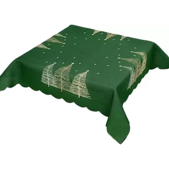 ubrus Vánoční ubrus Moderní stromečky zelený 40x140 cm