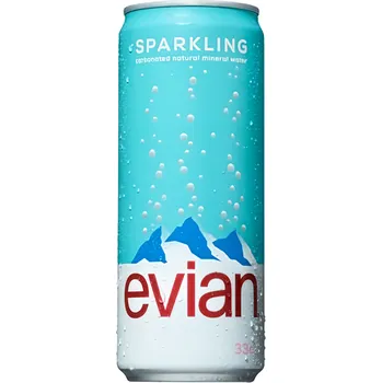 Voda Evian Evian Sparkling plech 330ml