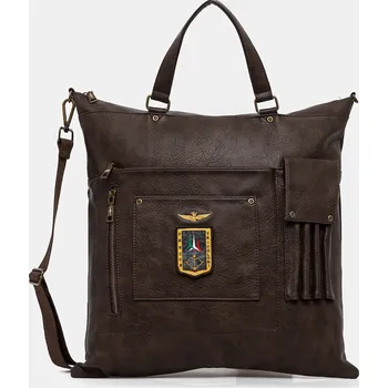 Cestovní taška Taška Aeronautica Militare AM473 hnědá 88X, vel. ONE SIZE