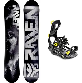 Snowboard Raven Lupus pánský snowboard + Raven Fastec FT360 black/lime snowboardové vázání 170 cm Wide + L (EU 41-44) + DÁREK + Doprava ZDARMA