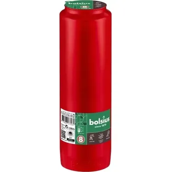 Svíčka Hřbitovní svíčka náplň olejová červená 170 hod (výška 216 mm, šířka 66 mm)