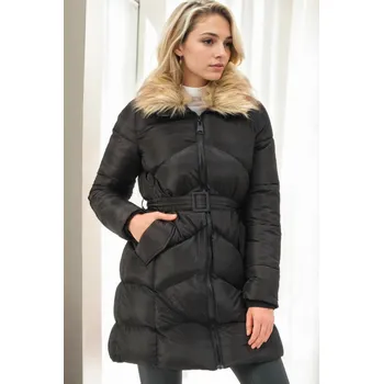 Dámská větrovka Z9767 DEWBERRY WOMEN'S COAT-BLACK dewberry černá | kaki 3451946