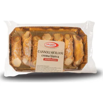 Trvanlivě pečivo Naldoni Dolciaria Naldoni Cannoli Siciliani s bílým krémem (crema bianca) 200g