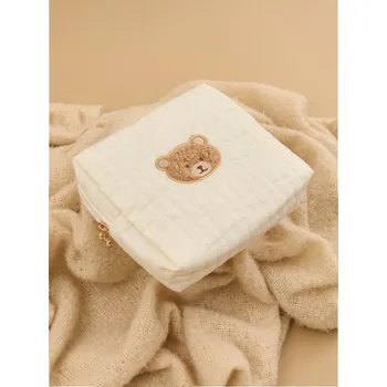 Kosmetická taška Sinsay - Kosmetická taška s nášivkou - krémová - 026GT-01X - 026GT-01X-ONE