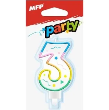 Dortová svíčka Dortová svíčka č.3 duhová