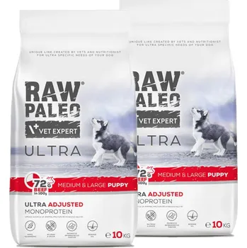 Krmivo pro psa Vetexpert Raw Paleo Ultra Beef Adult Medium/ Large 2x10kg