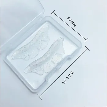 Umělé řasy Silikonové podložky na lifting řas motýl | kosmetická pomůcka 2 ks - Průhledný